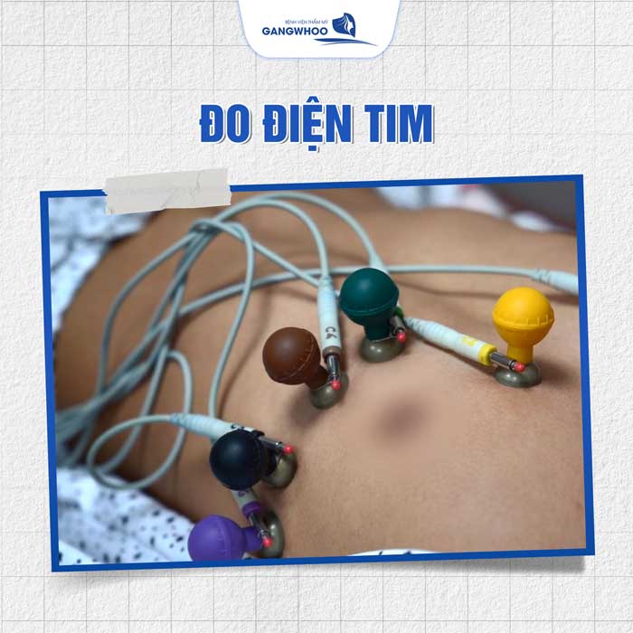 khách hàng đo điện tim trước khi sửa mũi hỏng