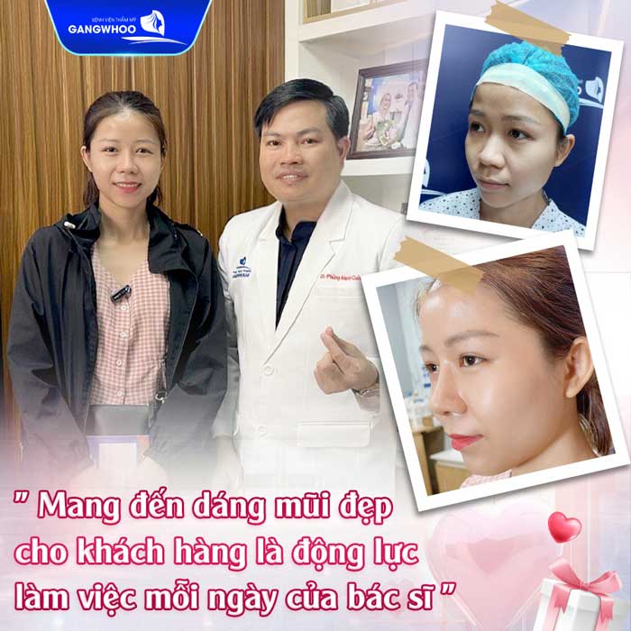 Bác Sĩ Phùng Mạnh Cường - Giám Đốc Bệnh Viện Thẩm Mỹ Gangwhoo 37 Bác sĩ Cường đã thực hiện hàng ngàn ca nâng mũi cho khách hàng