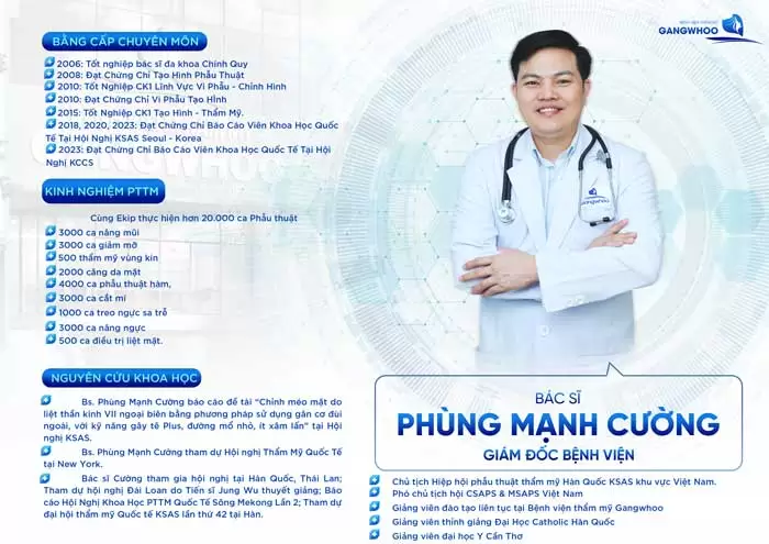 Bác Sĩ Phùng Mạnh Cường - Giám Đốc Bệnh Viện Thẩm Mỹ Gangwhoo 20 Bác Sĩ Phùng Mạnh Cường - Giám Đốc Bệnh Viện Thẩm Mỹ Gangwhoo