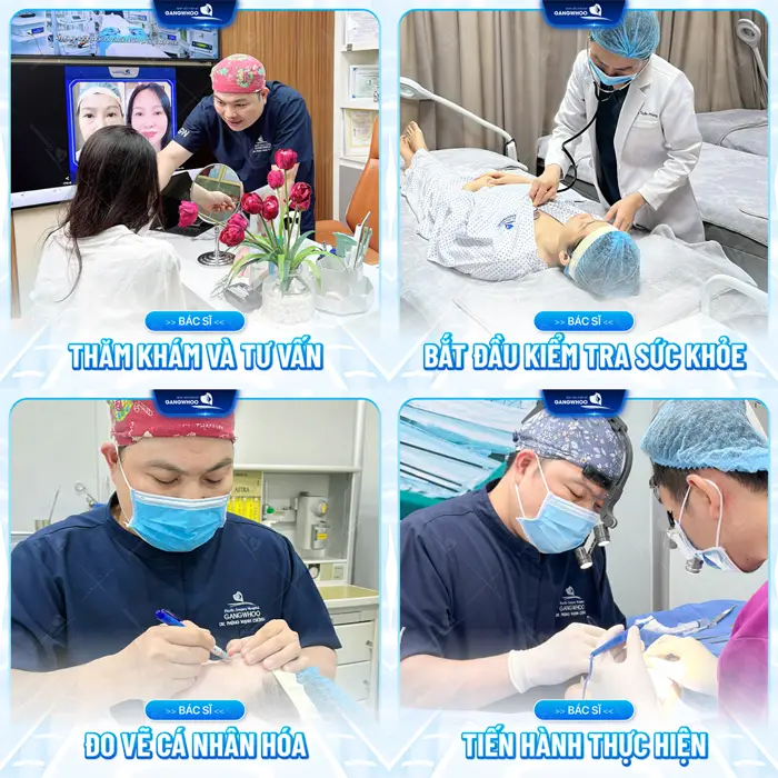 Quy trình phẫu thuật mí dưới an toàn và chuẩn hóa từng bước tại BVTM Gangwhoo