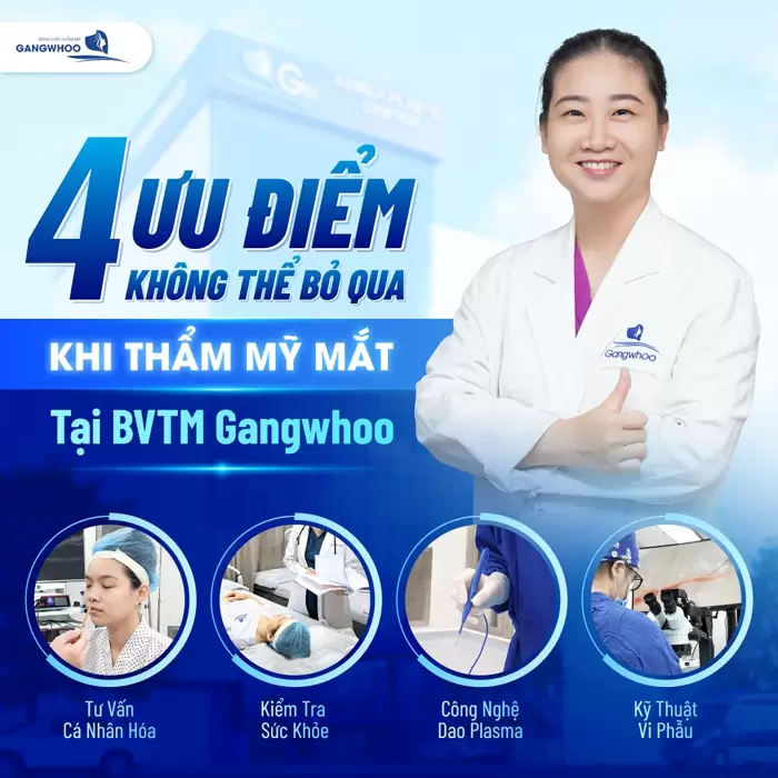Top 7 Bệnh Viện Cắt Mí Đẹp Tại TPHCM Được Nhiều Người Lựa Chọn 1 Thẩm mỹ mắt tại bệnh viện thẩm mỹ Gangwhoo mắt đẹp, kết quả dài lâu an toàn và không biến chứng