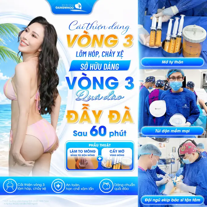 Cải thiện dáng lõm hóp, chảy xệ tự tin sở hữu vòng 3 đầy quá ấn tượng