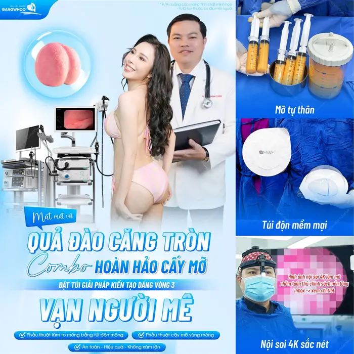Vòng 3 căng rtòn combo hoàn hảo say cấy mỡ kết hợp đặt túi 