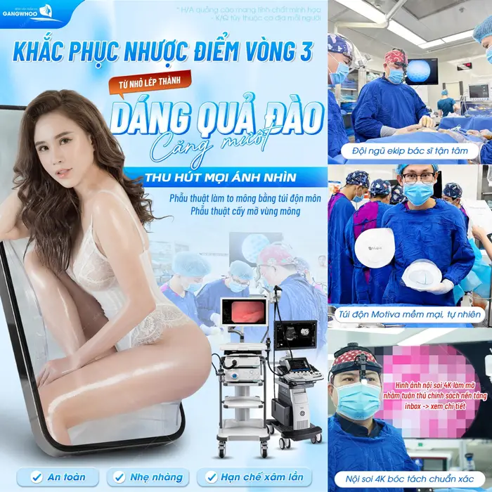 Khắc phục nhược điểm vòng 2 tút lại dáng mông quả đào siêu cuốn hút với công nghệ hỗ trợ hiện đại 