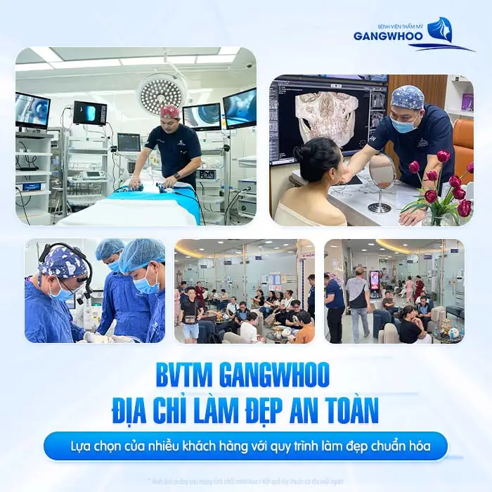 BVTM Gangwhoo địa chỉ làm đẹp an toàn lựa chọn của nhiều kháhc hàng với quy trình làm đẹp chuẩn hóa