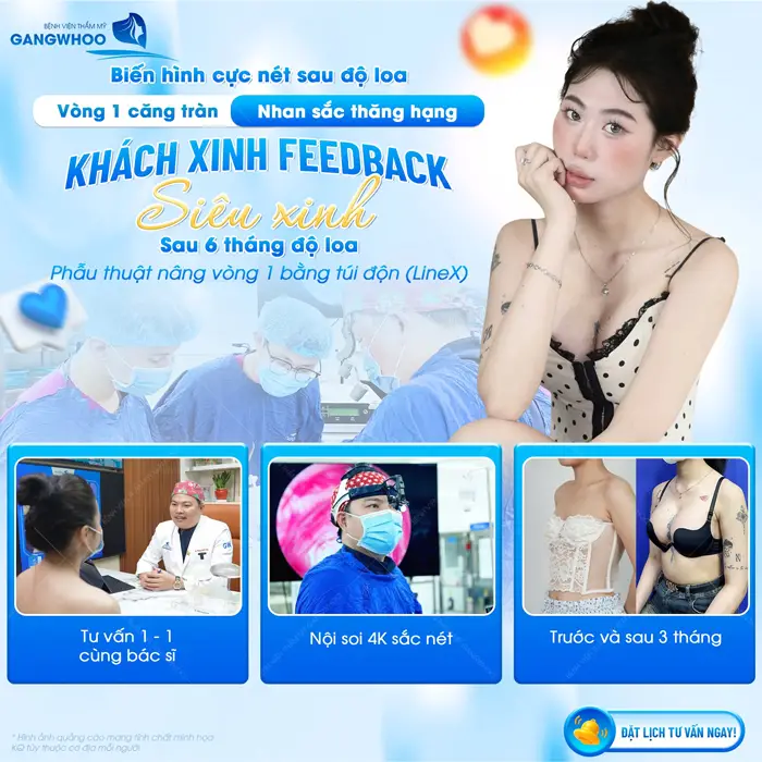 Biến hình cực nét sau phẫu thuật nâng cấp vòng 1 tự tin khoe nhan sắc xinh đẹp và quyến rũ 