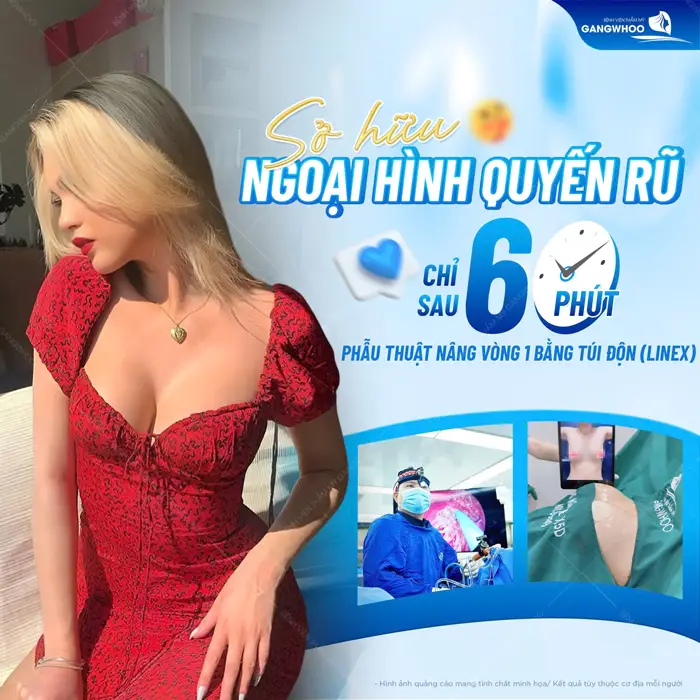 Sở hữu ngoại hình quyến rũ sau 60 phút phẫu thuật vòng 1 bằng túi độn