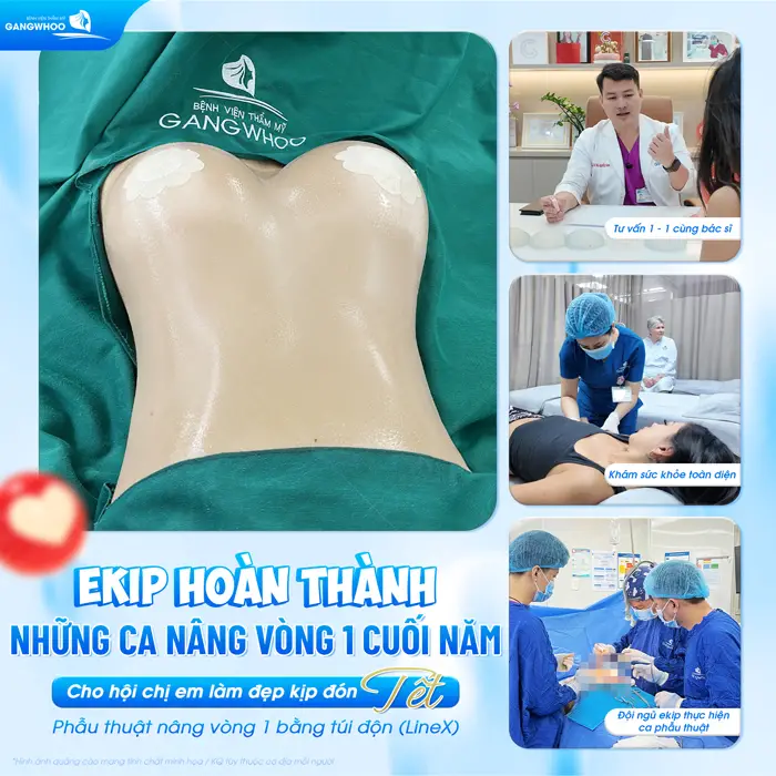 Ekip hoàn thành những ca nâng vòng 1 cuối năm cho hội chị em làm đẹp kịp đón Tết