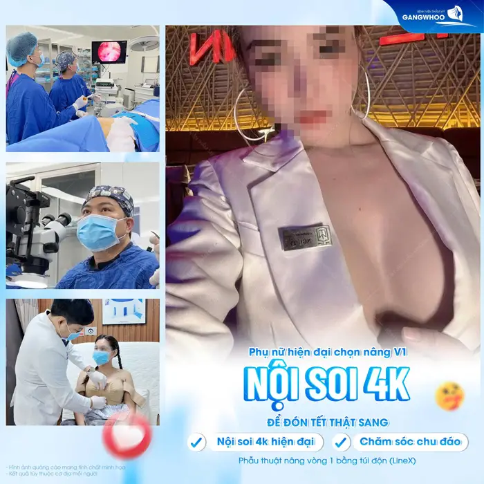 Phụ nữ hiện đại nâng vòng 1 nội soi 4K để đến tết sang chuẩn đẹp và chu đáo