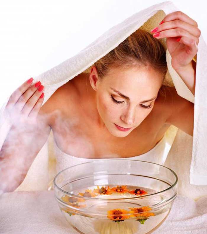 Sauna bathing for milia acne treatment