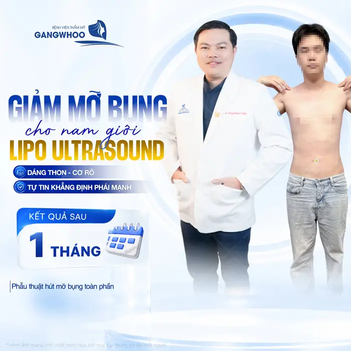 Giảm mỡ bụng cho nam giới Lipo Ultrasound dáng thon đẹp gọn, tự tin lấy lại phong độ của phái mạnh