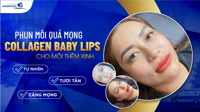 Phun môi quả mọng collagen baby lips