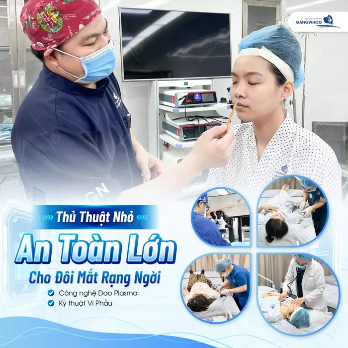 Cắt mí đúng kỹ thuật kết quả an toàn chỉ 1 lần thực hiện là đẹp dài lâu