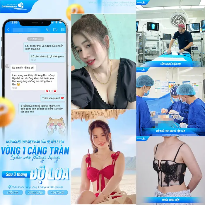 Ngờ ngàng với diện mạo của mẹ bỉm 2 con sau nâng cấp vòng 1 ngực đẹp căng tròn đấy hấp dẫn
