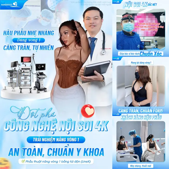 Hậu phẫu nhẹ nhàng dáng vòng 1 căng tràn, tự nhiên đột phá với công nghệ nội soi 4K an toàn, chuẩn y khoa