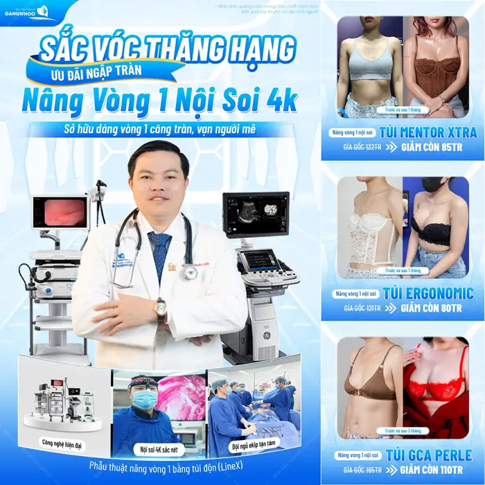 Sắc vóc đẹp thăng hạng với công nghệ nâng vòng 1 nội soi hiện đại yên tâm sở hữu body đẹp vạn người mơ ước