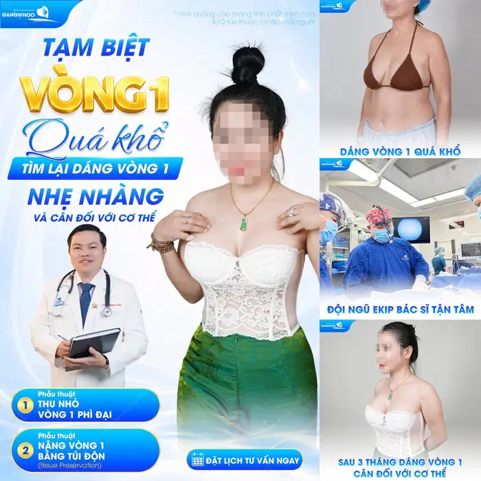 Tạm biệt vòng 1 quá khổ tìm lại dáng vòng 1 đep nhẹ nhàng cơ thể cân đối hơn sau khi can thiệp 