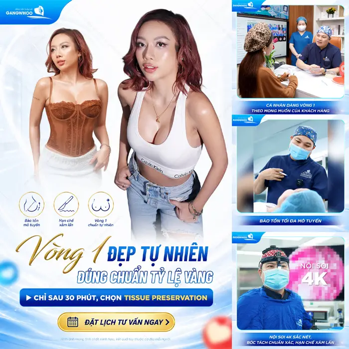 Vòng 2 căng đẹp tự nhien đúng chuẩn tỷ lệ vàng chỉ sau 30 phút yên tâm không lo sưng đau sau phẫu thuật 