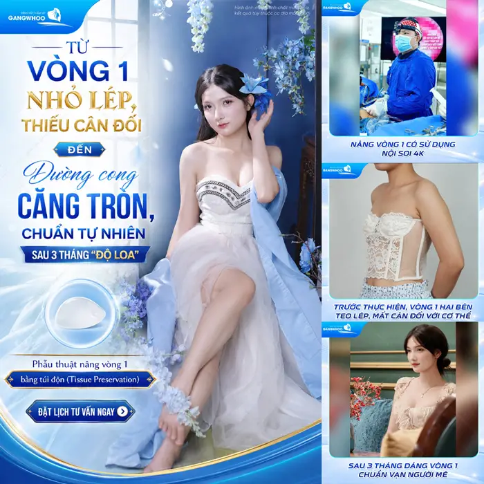 Túi Nâng Ngực Có Mấy Loại? 5 Loại Túi Ngực Phổ Biến Hiện Nay 3 Từ vòng 1 nhỏ lép thiếu cân đối đến đường cong căng tròn, đẹp tự nhiên sau 3 tháng thực hiện