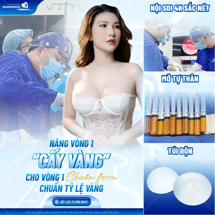 Nâng vòng 1 diện mạo xinh đẹp đầy cuốn hút sắc vóc đẹp chuẩn tỷ lệ vàng 