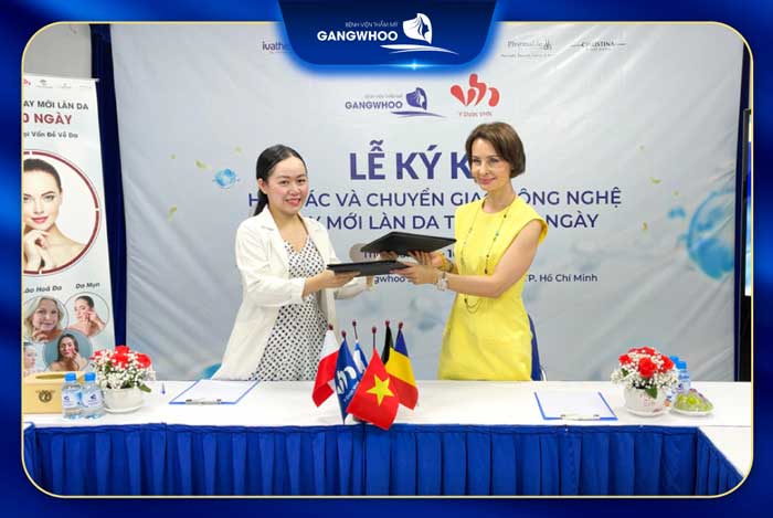 Sự kiện ký kết chuyển giao công nghệ SPN6 tại bệnh viện thẩm mỹ Gangwhoo