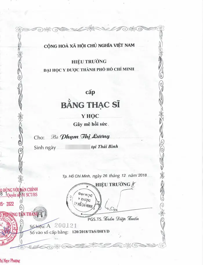 bang thac si