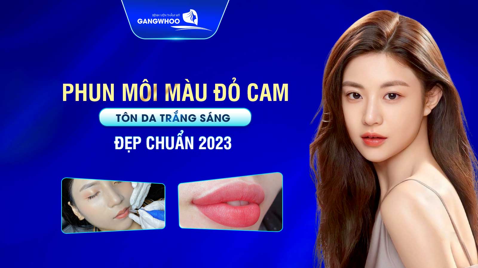 Phun môi màu đỏ cam