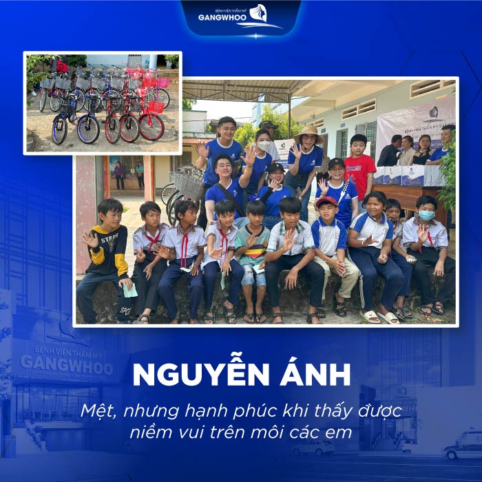 Bệnh viện Gangwhoo Vượt 200Km Trao Xe Đạp Cho Học Sinh Nghèo Tà Lài