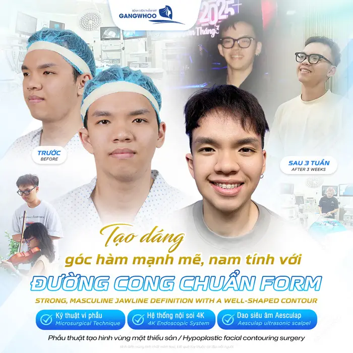 Tạo dáng góc hàm mạnh mẽ, nam tính với đường cong đẹp chuẩn form 