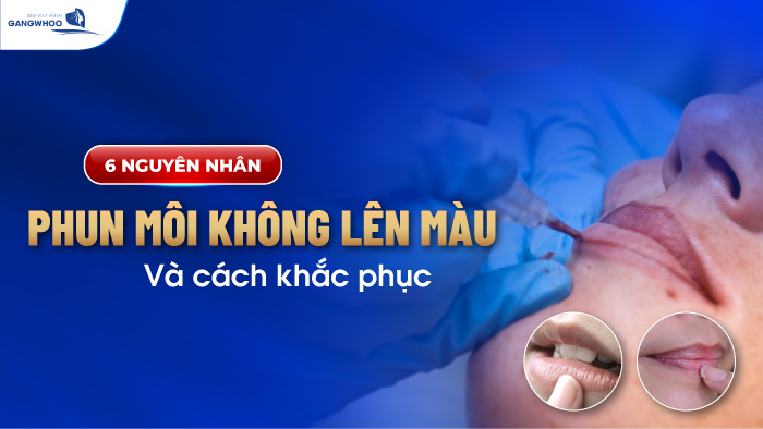Phun môi không lên màu