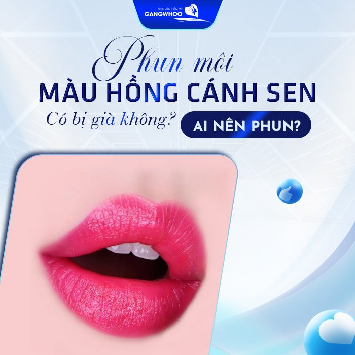 Phun môi màu hồng cánh sen