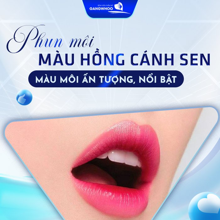 Phun môi màu hồng cánh sen