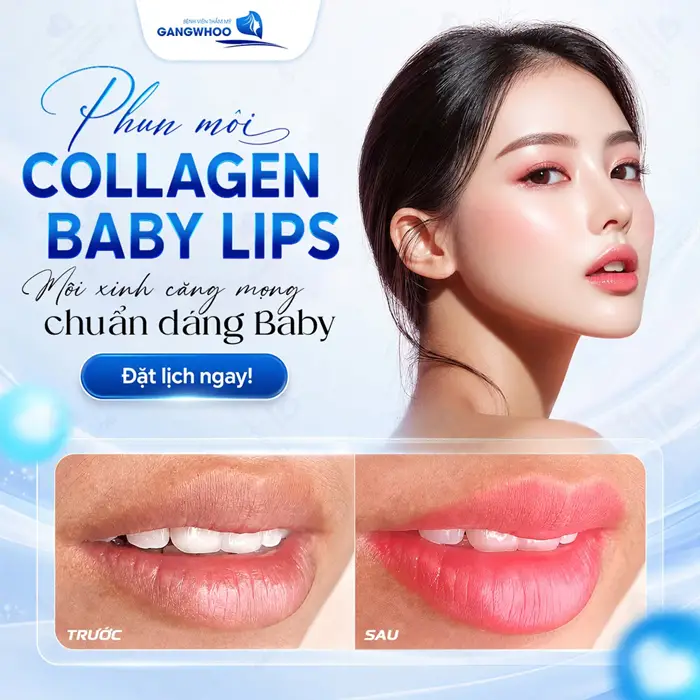 Phun môi Collagen baby lips môi xinh căng mong chuẩn dáng Baby 
