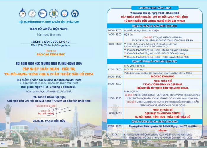 Bác Sĩ Hayden Tham Gia Báo Cáo Tại Hội Nghị Khoa Học Thường Niên Tai- Mũi- Họng 2024 2 Hội nghị khoa học thường niên Tai- Mũi- Họng là một diễn đàn khoa học uy tín, nơi quy tụ các chuyên gia giàu kinh nghiệm