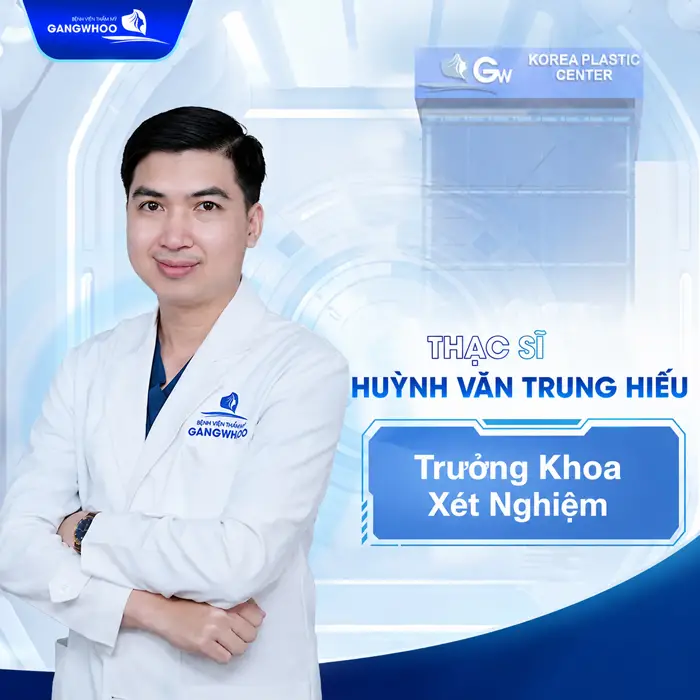 Thạc sĩ trưởng khoa xét nghiệm tại bệnh viện thẩm mỹ Gangwhoo