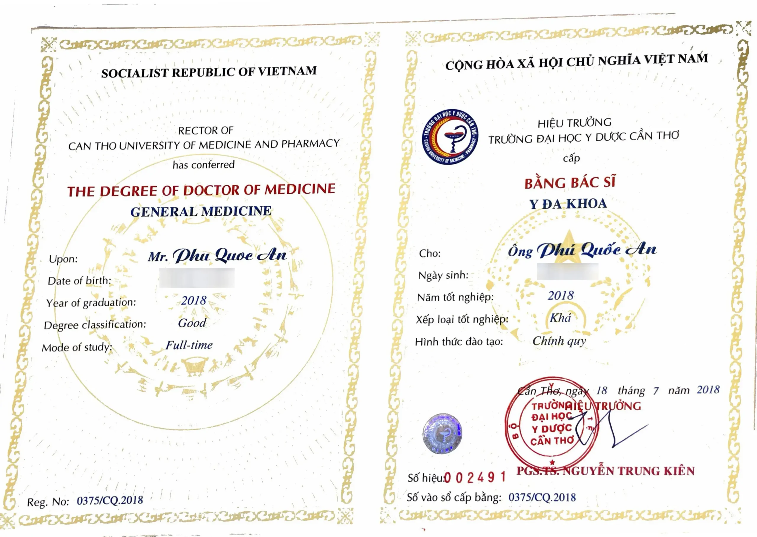 Bác sĩ Phú Quốc An - Bác Sĩ Chuyên Khoa Tạo Hình Bụng, Ngực Mông Và Nam Khoa 2 bang bac si da khoa scaled