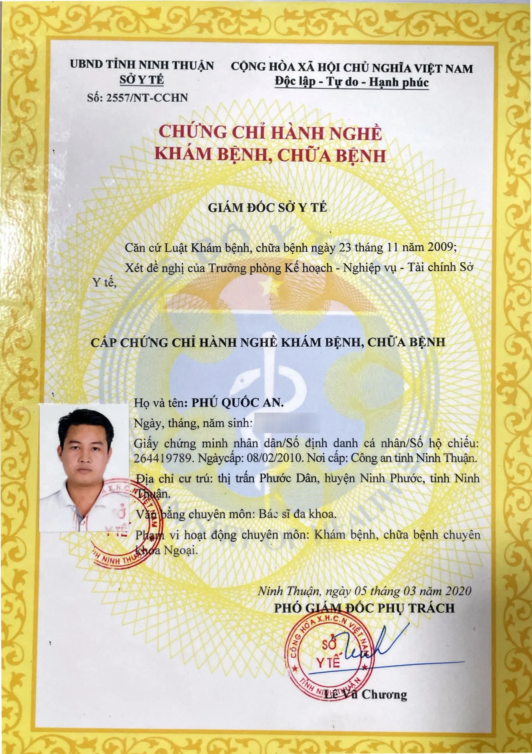 Bác sĩ Phú Quốc An - Bác Sĩ Chuyên Khoa Tạo Hình Bụng, Ngực Mông Và Nam Khoa 5 chung chi kham chua benh scaled
