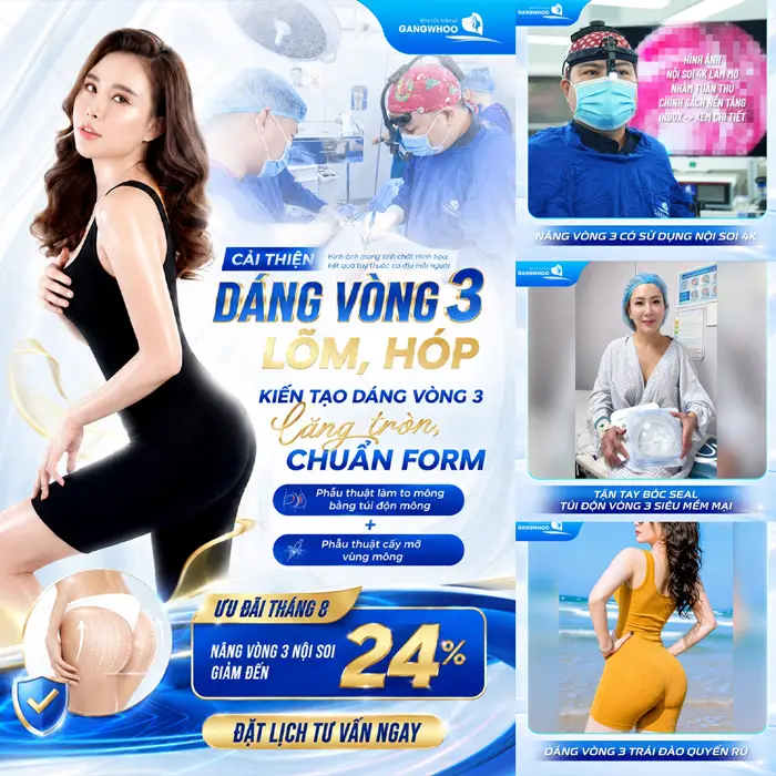 Cải thiện dáng vòng 3 lõm, hóp kiến tạo dáng vòng 3 căng tròn và đẹp chuẩn form