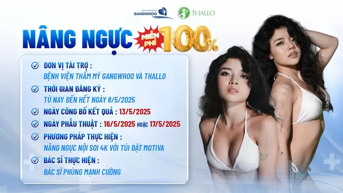 Đăng Ký Ngay! Nâng Ngực Nội Soi Miễn Phí 100% Từ Gangwhoo 2 nang nguc mien phi 2