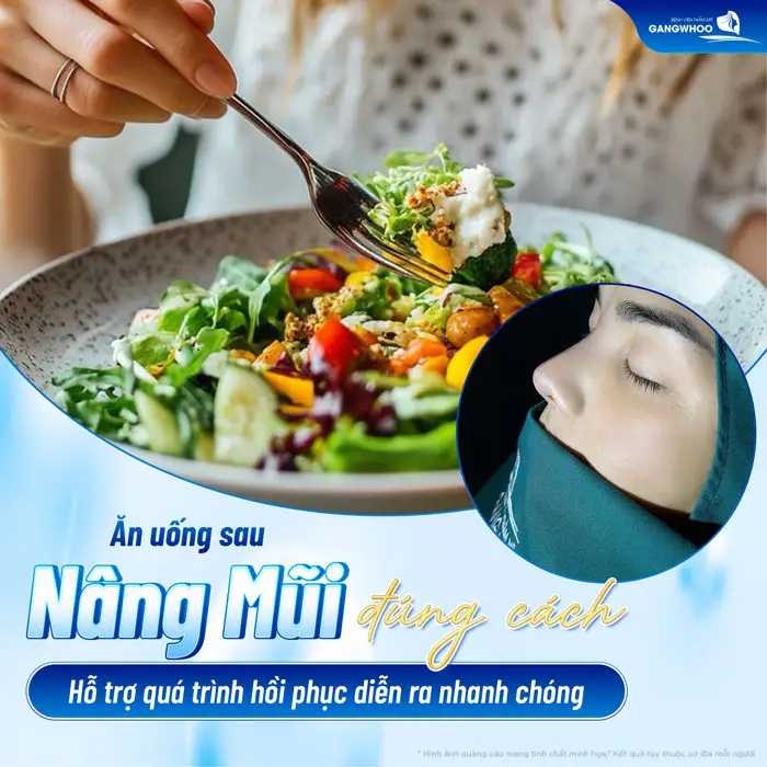 Ăn uống sau nâng mũi đúng cách giúp hỗ trợ quá trình hồi phục diễn ra nhanh chóng