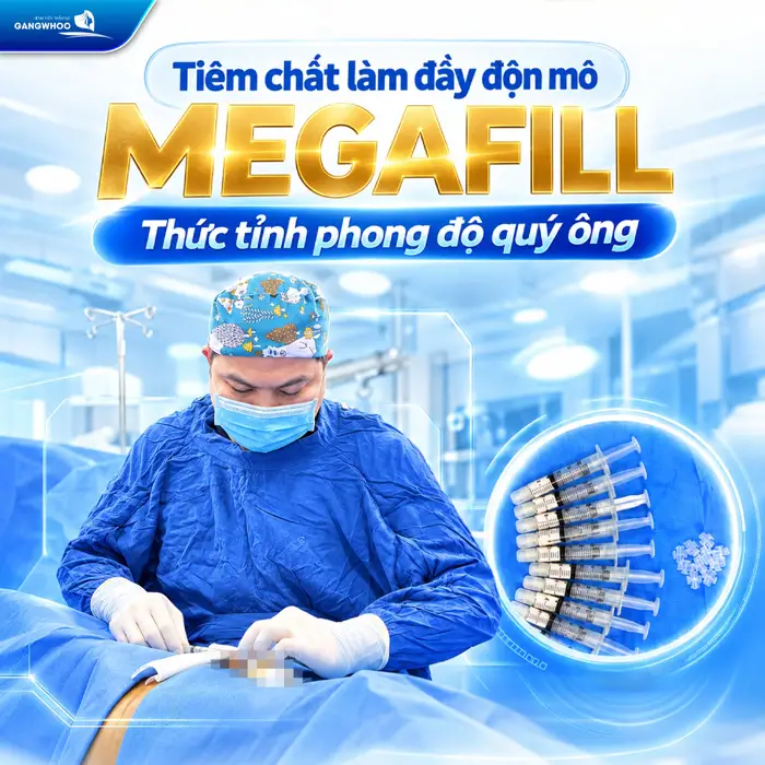 Tiêm chất làm đầy độn mô Megafill thức tỉnh phong độ quý ông lịch lãm
