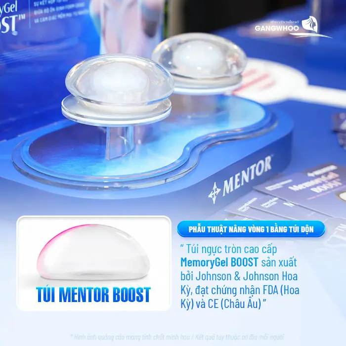 Nâng Ngực Túi Mentor Boost: Vòng 1 Chuẩn Đẹp, Mềm Mại & Tự Nhiên Dài Lâu