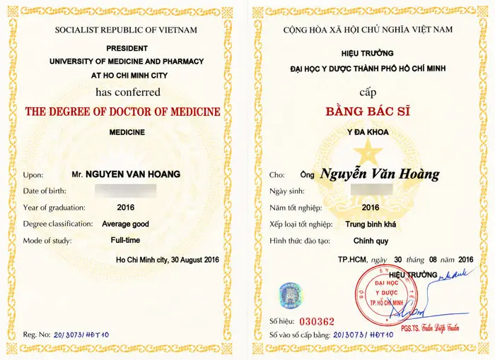 bang bac si da khoa
