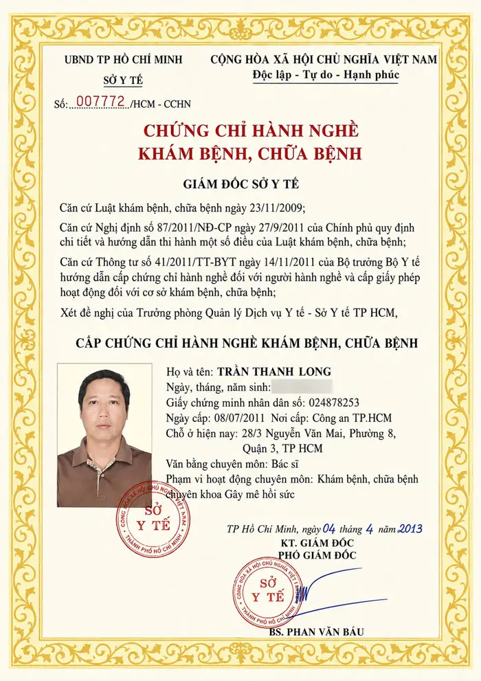 chung chi hanh nghe