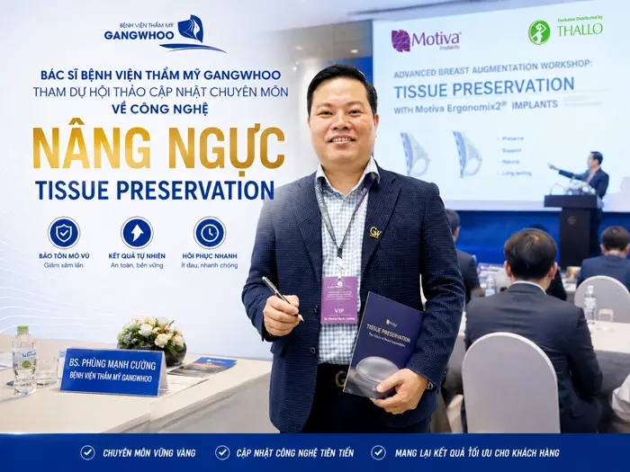 Bác sĩ tại Gangwhoo tham gia hội nghị về nâng ngực Tissue Preservation
