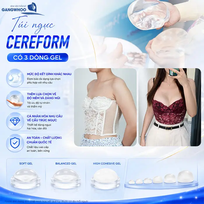 Nâng Ngực Túi CereForm Từ Pháp: Đa Dạng Kích Thước, Cá Nhân Hóa Lựa Chọn 